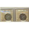 1918 & 1929 50¢ ICCS VF20. Lot of 2 coins.