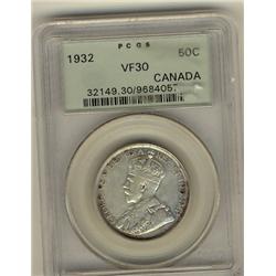 1932 50¢ PCGS VF30.