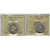 Image 1 : 1940 & 1942 50¢ ICCS MS60.  Lot of 2 coins.