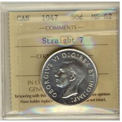 1947 50¢ St 7 ICCS MS62