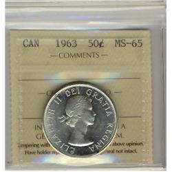 1963 50¢ ICCS MS65