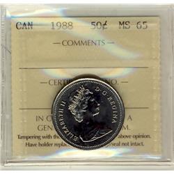 1988 50¢ ICCS MS65