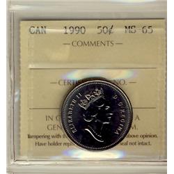 1990 50¢ ICCS MS65