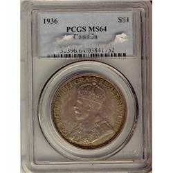 1936 $1 PCGS MS64