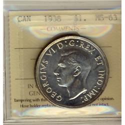 1938 $1 ICCS MS63