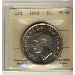 1949 $1 ICCS MS66.