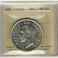 1950 $1 ICCS MS64