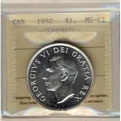 1952 $1 WL ICCS MS62