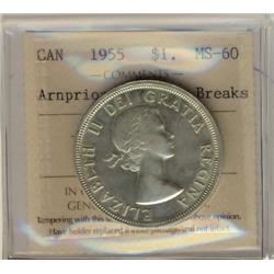1955 $1 ARN with Die Breaks ICCS MS60