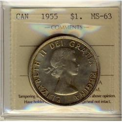 1955 $1 ICCS MS63