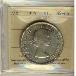1955 $1 ICCS MS64.