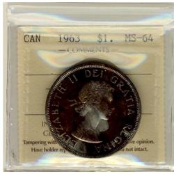 1963 $1 ICCS MS64