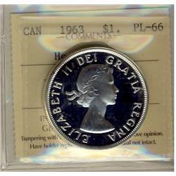 1963 $1 ICCS PL66 Heavy Cameo