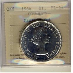 1964 $1 PL64 Missing Dot