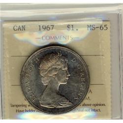 1967 $1 ICCS MS65