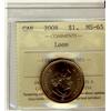 Image 1 : 2008 $1 Loon ICCS MS65