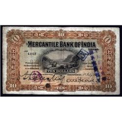 China - Foreign Banks - Mercantile Bank of India, 1916 Issue.