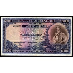 Latvia - Latvijas Bankas, 1928-29 Issue.