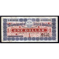 British Honduras - Government of British Honduras, 1895 Issue Banknote.