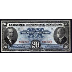 Canada - La Banque Provinciale Du Canada, 1913; 1928 Issue.