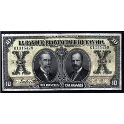 Canada - La Banque Provinciale Du Canada, 1913; 1928 Issue.
