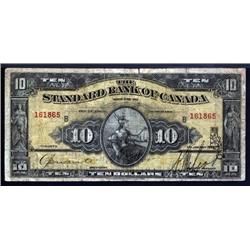Canada - Standard Bank of Canada, 1924 Issue Banknote.