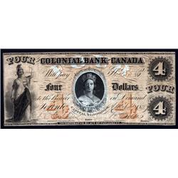 Canada - Colonial Bank of Canada, 1859 First Issue.