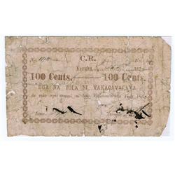 Fiji - Kingdom, 1872-73, C.R., Vakacavacava Fractional Tax Notes Issue.