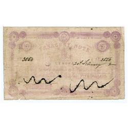 Fiji - Fiji, 1872 Treasury Note Issue.