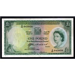 Rhodesia & Nyasaland - Bank of Rhodesia & Nyasaland, 1956 Issue.