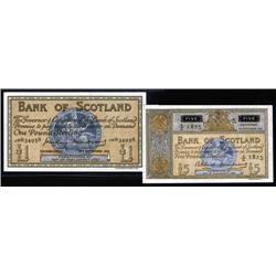 Scotland - Bank of Scotland, 1961-65 and 1955-56 Issue Pair.