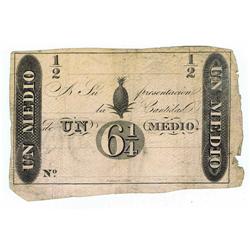 Colombia - Republica De Colombia, 1819 Issue, The First Banknote of Colombia.