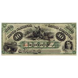 Dominican Republic - Banco Nacional de Santo Domingo, 1869 Issue With Low Serial # "0003".