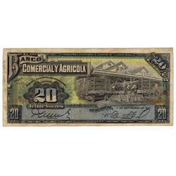 Ecuador - Banco Comercial y Agricola, 1903-22 Issue Banknote.