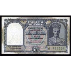 India - Reserve Bank of India, ND 1943 Issue Banknote.