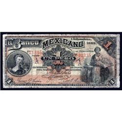 Mexico - El Banco Mexicano, 1888 Issue.