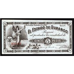 Mexico - Estado De Durango, 1914 issue.