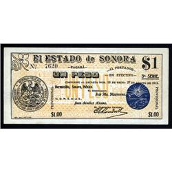 Mexico - Estado De Sonora, Hermosillo, Decree No.13 of August 27, 1913 Issue.