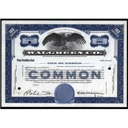 Illinois - Walgreen Co. Stock Cert.