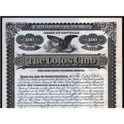 New York - The Lotos Club, Specimen Bond.