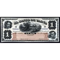 Peru - Banco De Tacna, 1870's Issue.