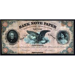U.S. - American Bank Note Company Advertising Note for