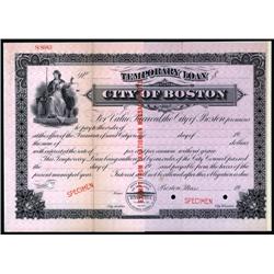 Massachusetts - City of Boston. Bond