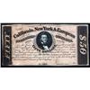 Image 1 : California - California, New York  European Steamship Co. $50 Coupon or Scrip Note.