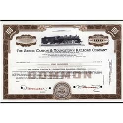 Ohio - Akron, Canton & Youngstown Railroad Company Specimen.
