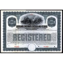 Ohio - Cleveland , Cincinnati, Chicago and St.Louis Railway Co., Specimen Bond.