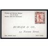 Image 1 : New York - Burger & Co., Nassau Street Stamp Dealer Business Card.