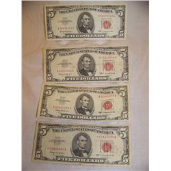 (5X$) $5 U.S NOTES CHOICE CONDITION SERIES 1963--1. STAR NOTE