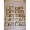 Image 1 : (10X$) $1 SILVER CERTIFICATES SEVERAL UNCIRCULATED &STAR NOTES SERIES 1957