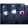 Image 1 : (LOT) OF 3 MENS RINGS STERLING SILVER